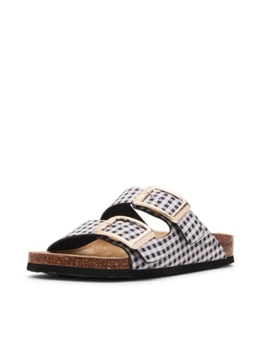 Women's Slip-On Slide Sandals Cushioned Footbed Open Toe Adjustable Straps 1